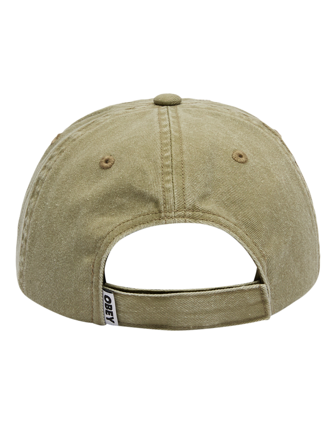 Obey Records 6 Panel Hat - Khaki