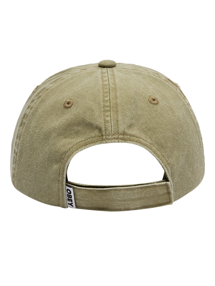 Obey Records 6 Panel Hat - Khaki