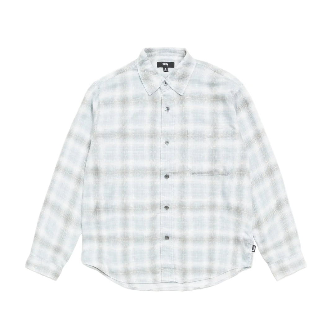 Stussy Matthew Plaid LS Shirt - Light Blue