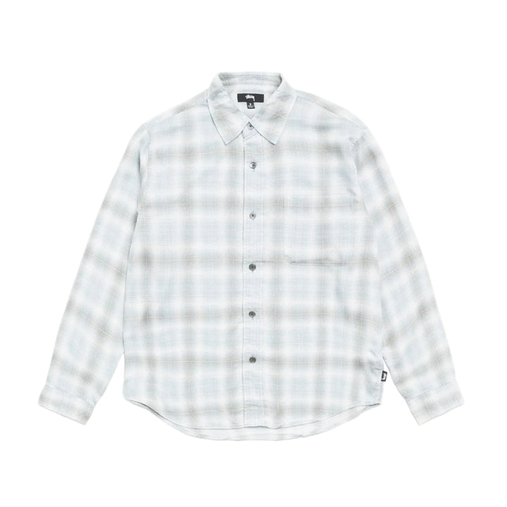 Stussy Matthew Plaid LS Shirt - Light Blue