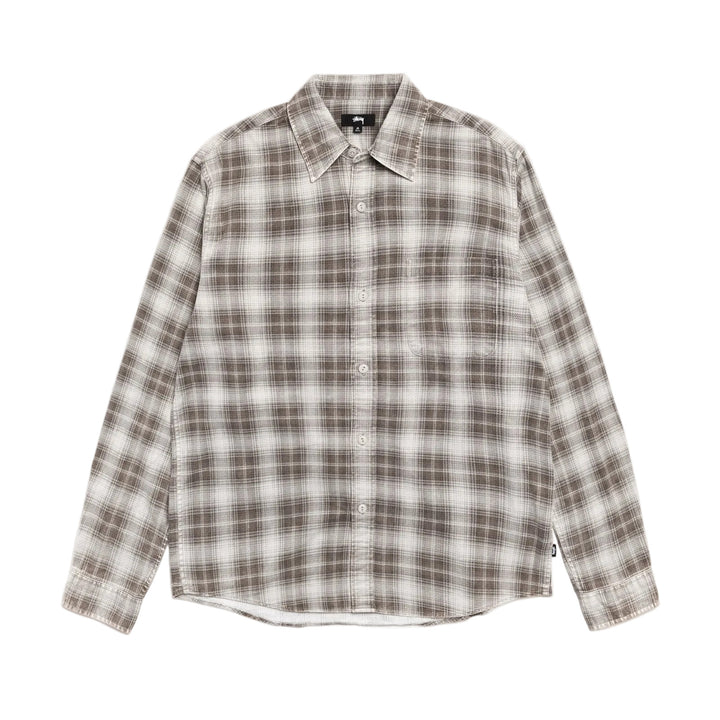 Stussy Dax Plaid LS Shirt - Brown
