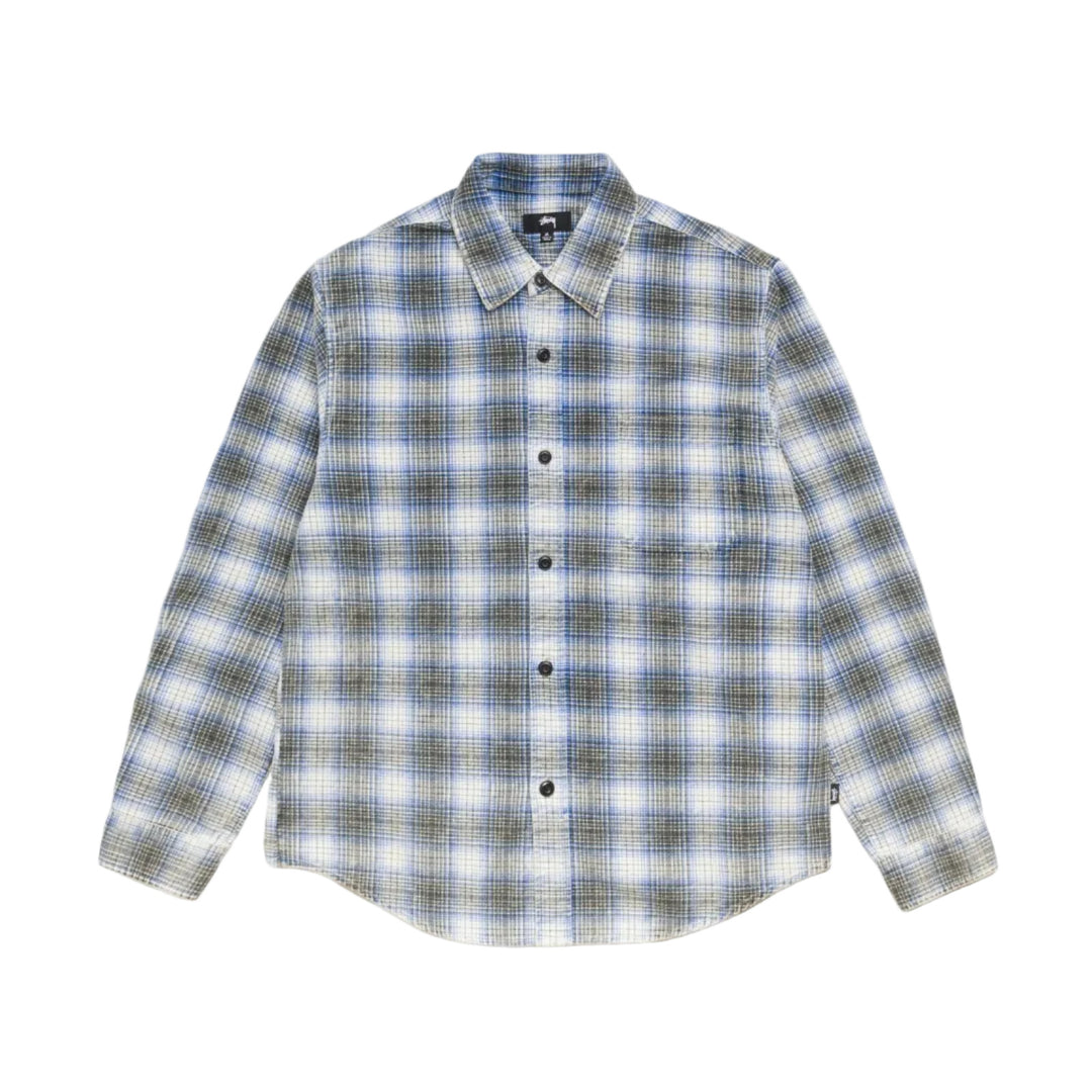 Stussy Dax Plaid LS Shirt - Blue