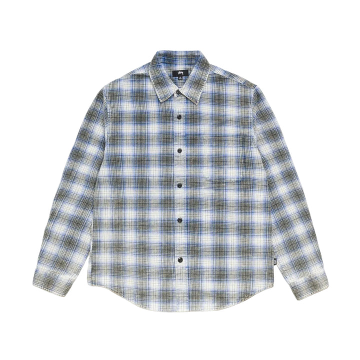 Stussy Dax Plaid LS Shirt - Blue