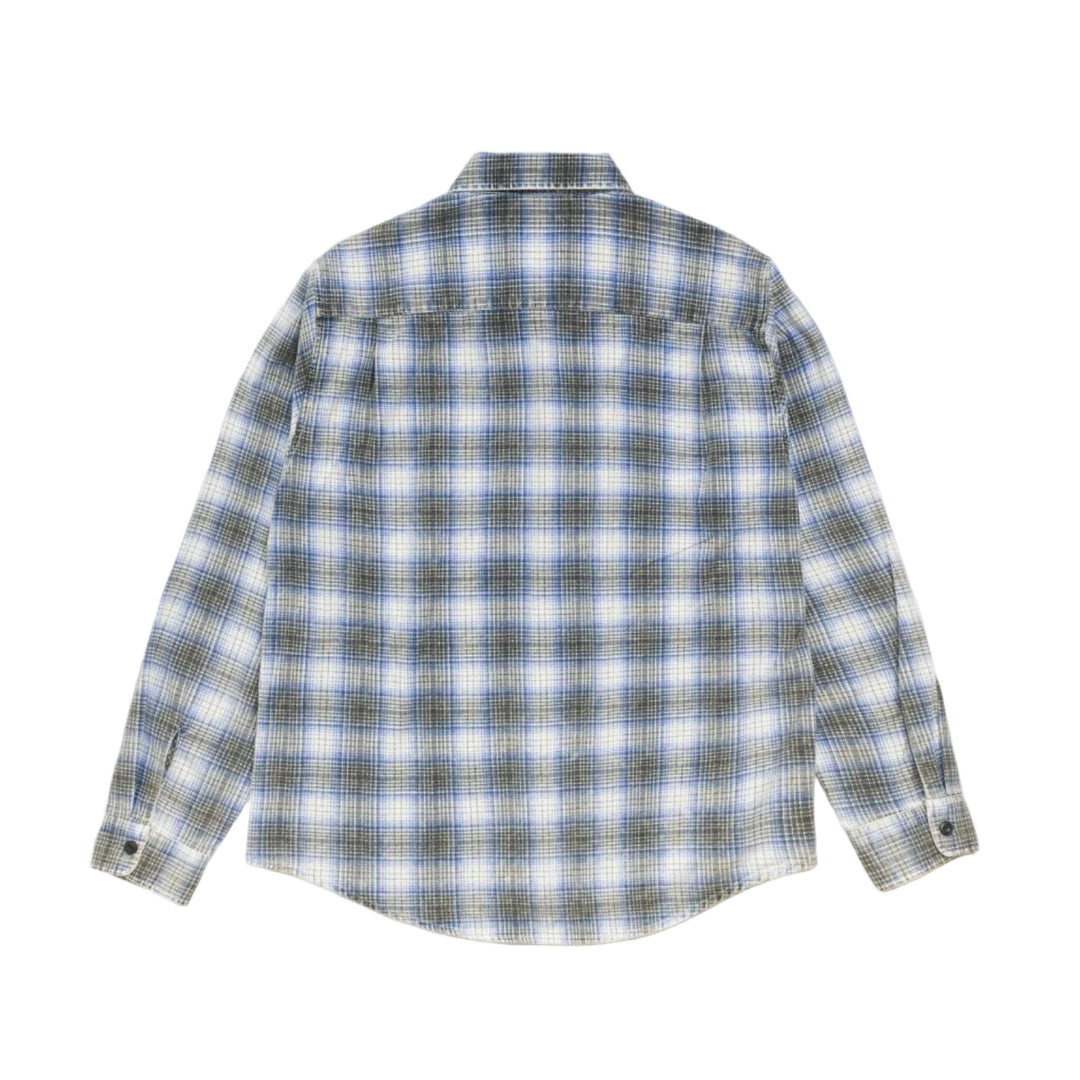 Stussy Dax Plaid LS Shirt - Blue