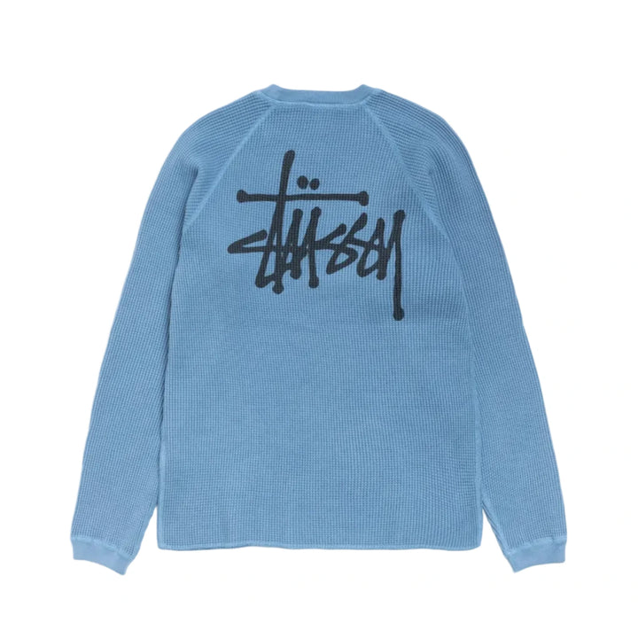 Stussy Basic Raglan Thermal - Dust Blue