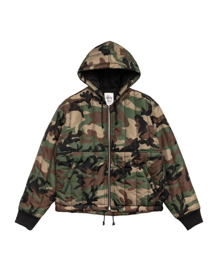 Stussy Work Jacket Quilted Nylon - Woodland Camo