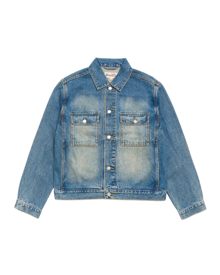 Stussy Trucker Denim - Dark Wash Indigo
