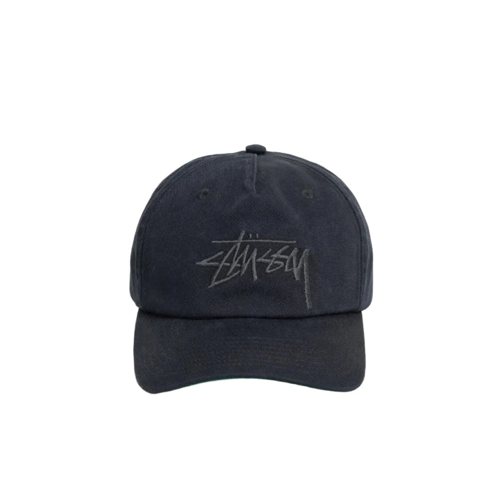 Stussy Mid-Depth Big Stock Snapback - Navy Eclipse