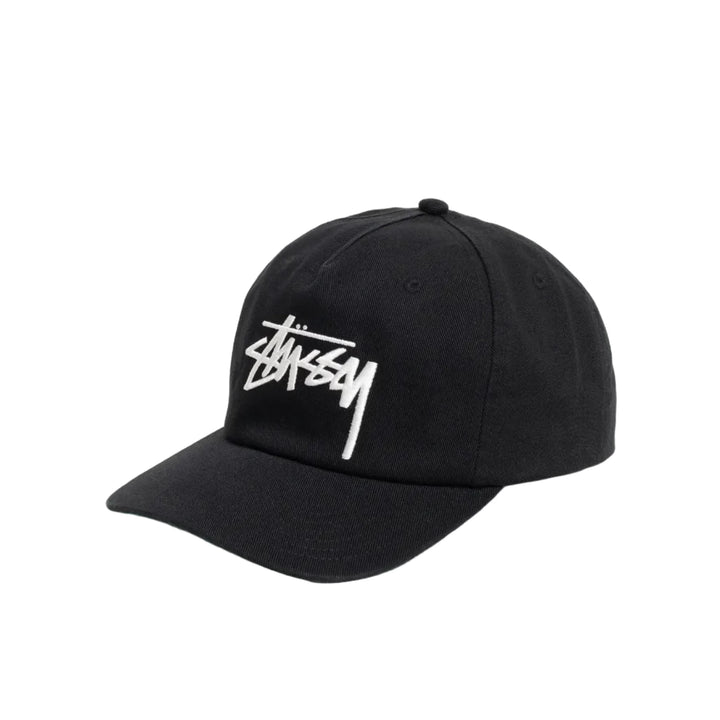 Stussy Mid-Depth Big Stock Snapback - Shadow Black