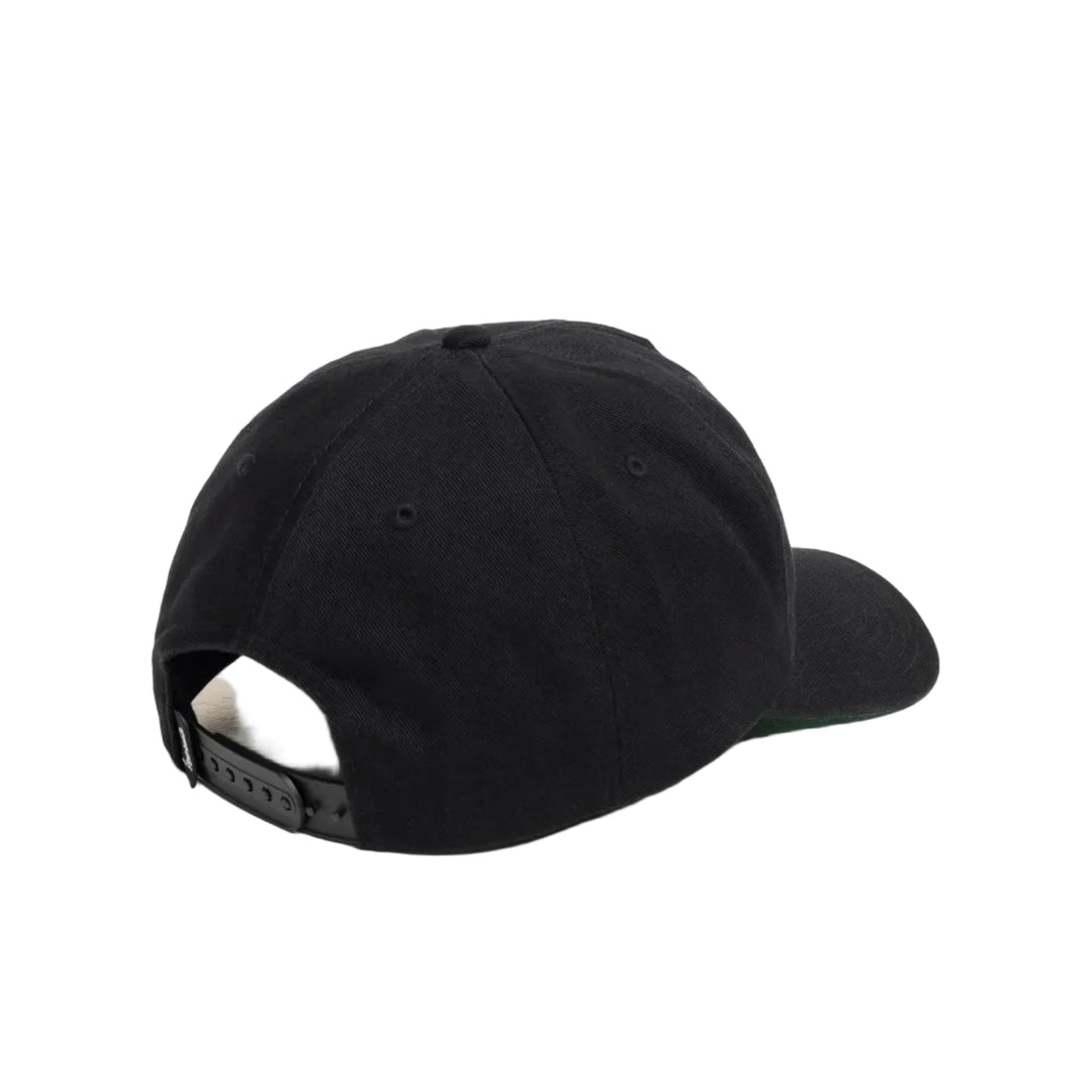Stussy Mid-Depth Big Stock Snapback - Shadow Black