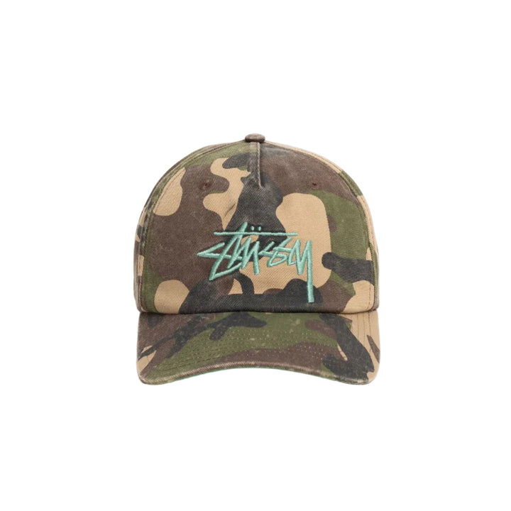 Stussy Big Stock Mid-Depth Snapback - Camo