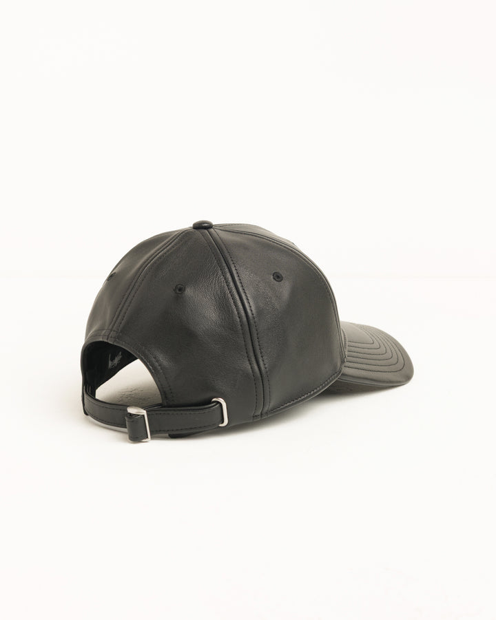 Stussy LP Leather Strapback Cap - Black