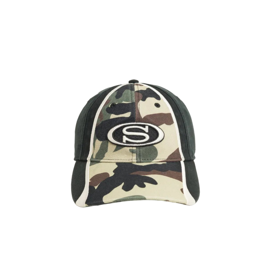 Stussy LP S Oval Strapback Cap - Woodland Camo