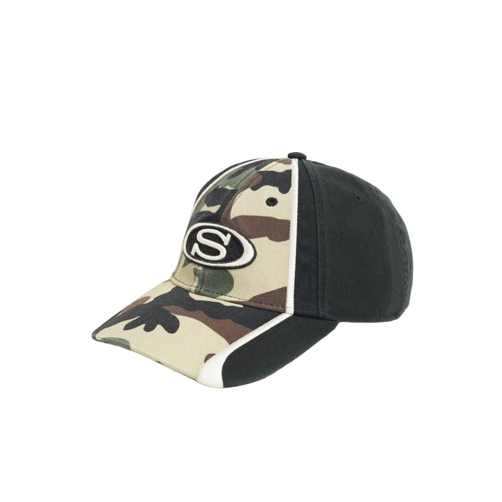 Stussy LP S Oval Strapback Cap - Woodland Camo
