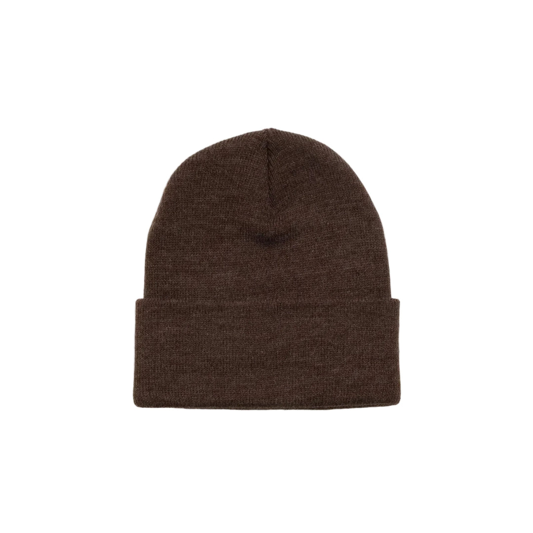 Stussy Stock Cuff Beanie - Heather Brown