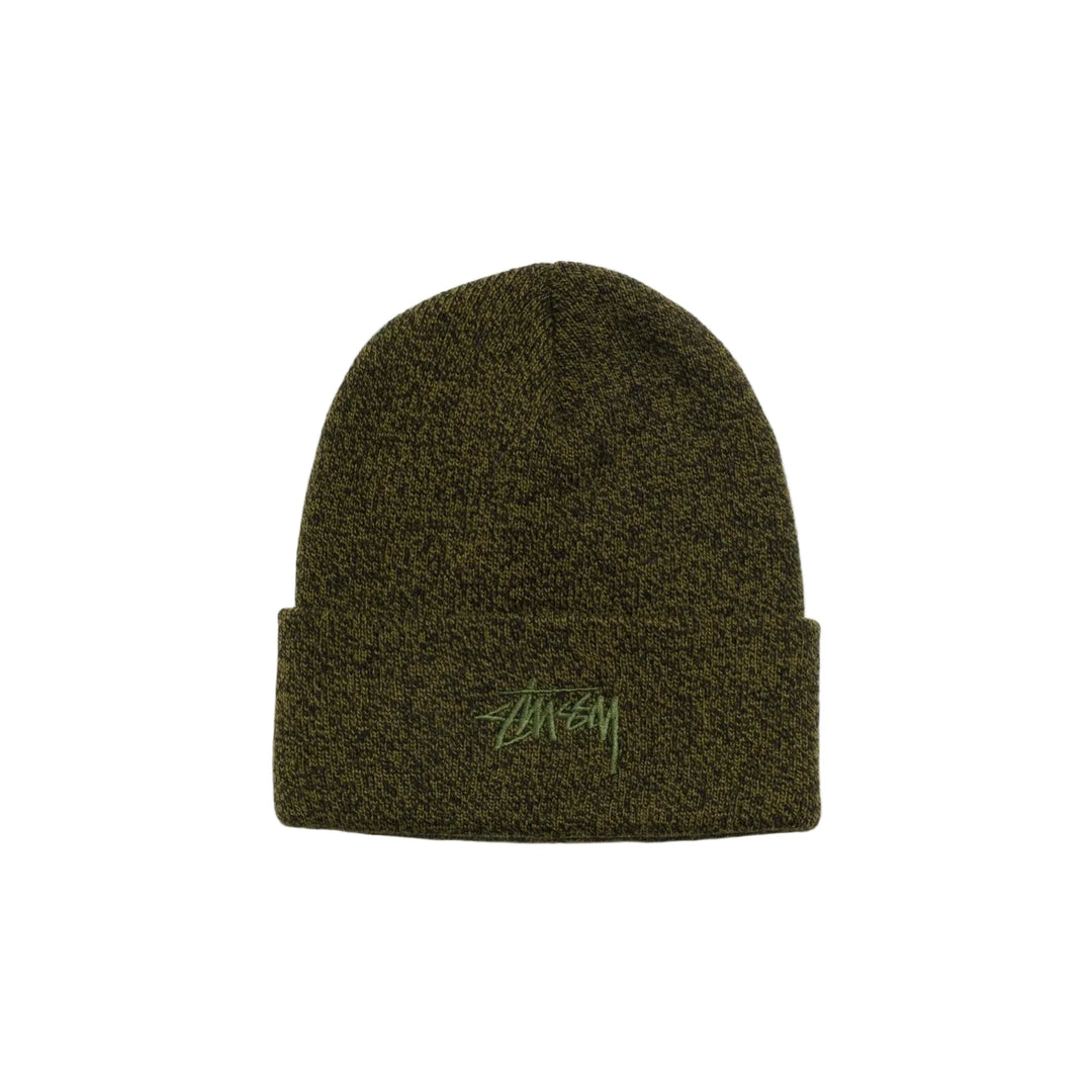 Stussy Stock Cuff Beanie - Marled Olive