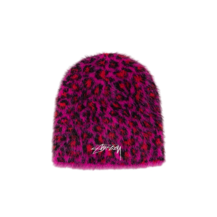 Stussy Leopard Pattern Skullcap - Pink