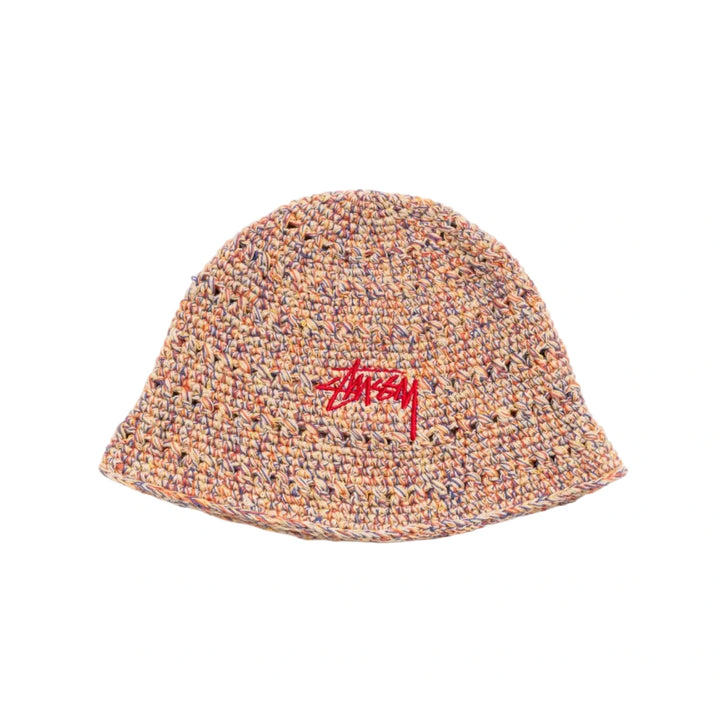 Stussy Hemp Stock Knit Bucket Hat - Multi Tan