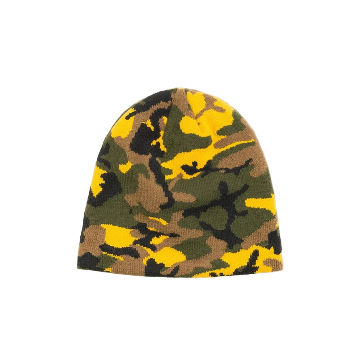 Stussy Basic Jacquard Skullcap - Yellow Camo