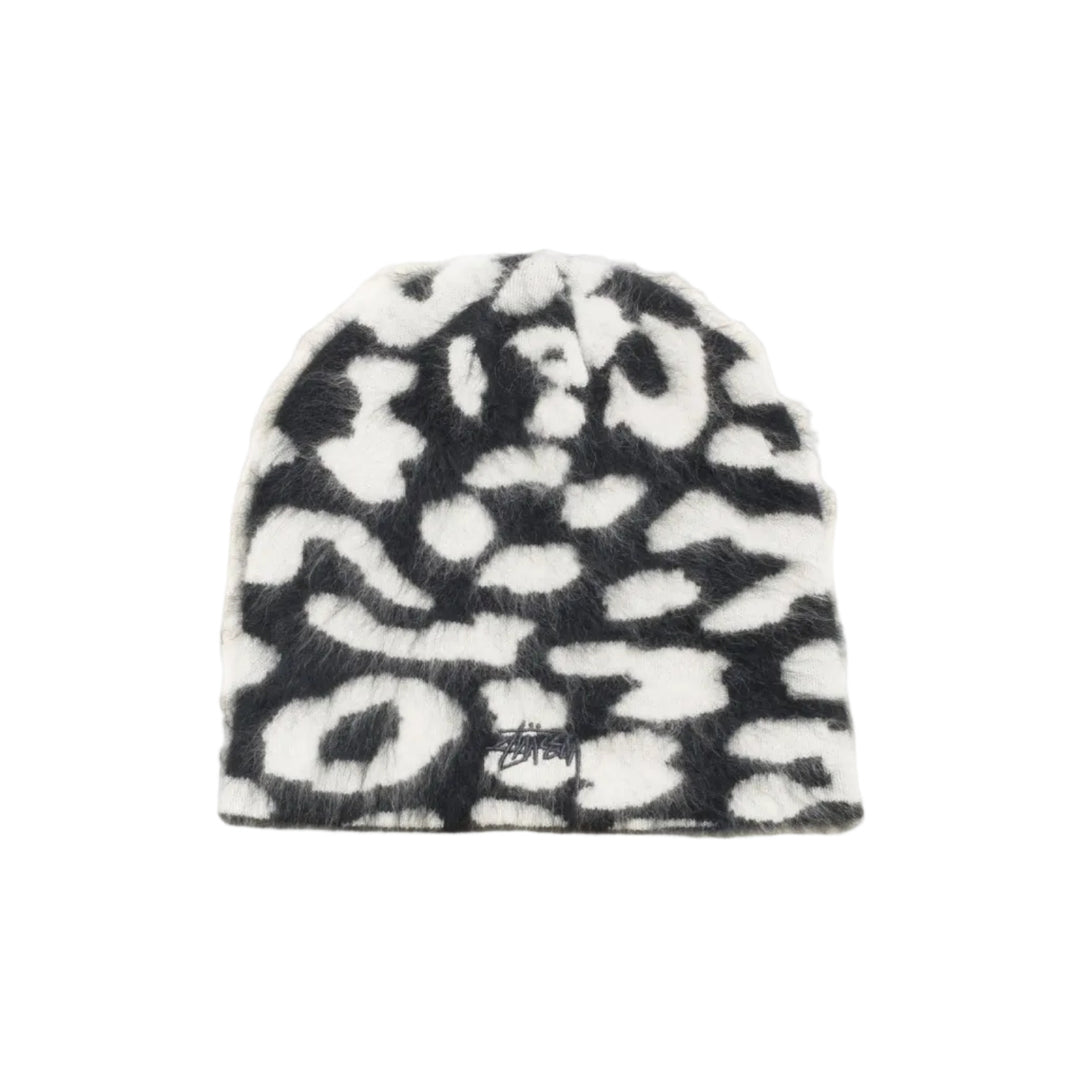 Stussy Cashmere Leopard Skullcap - Black