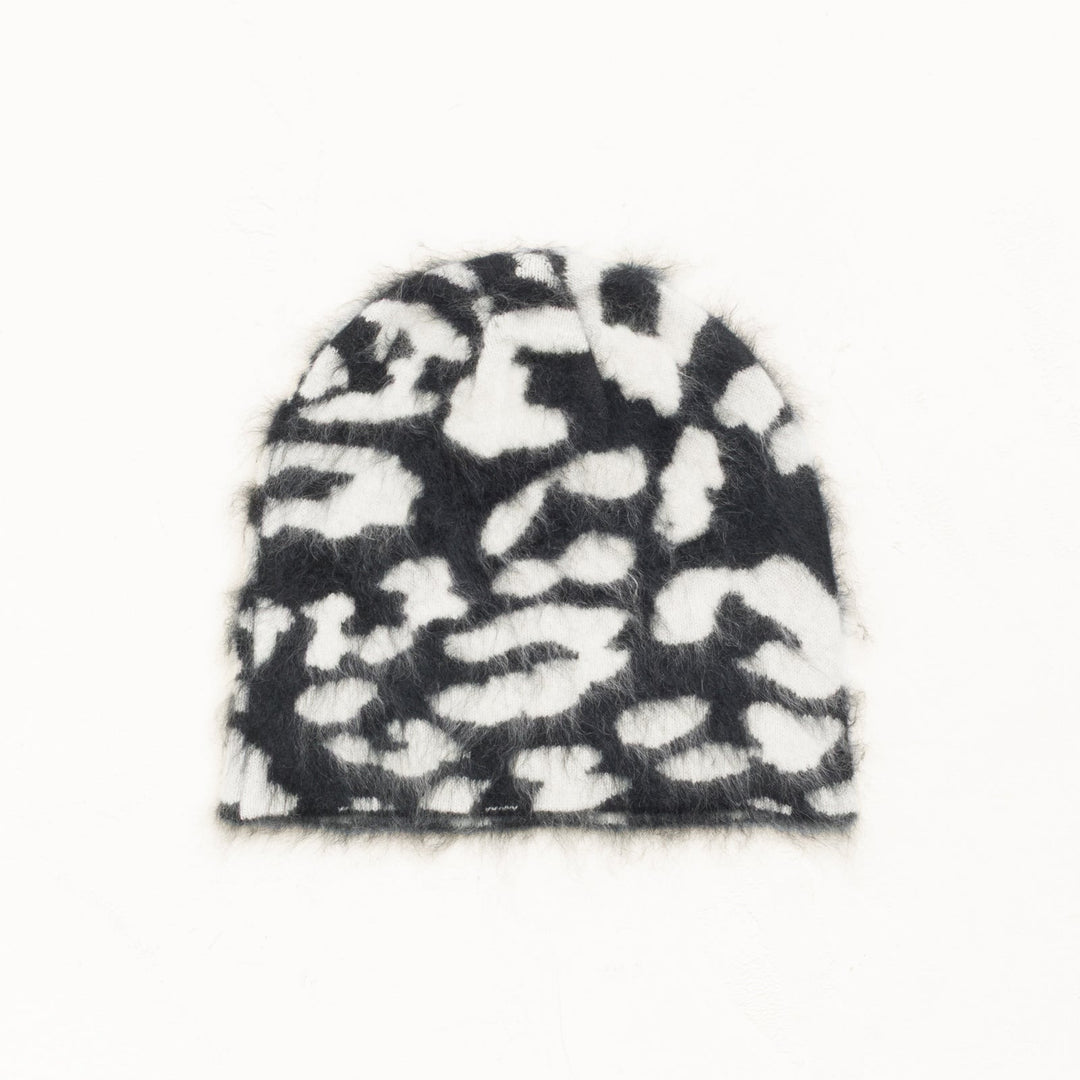 Stussy Cashmere Leopard Skullcap - Black