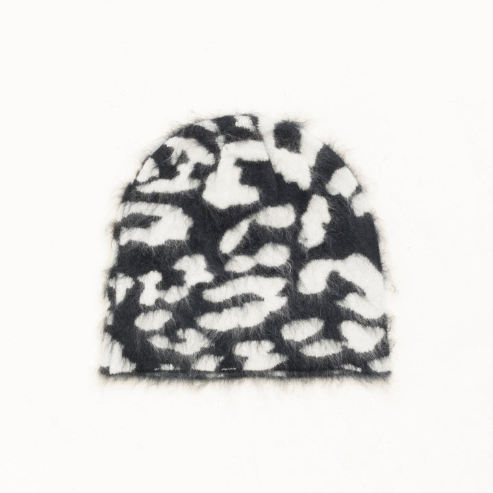 Stussy Cashmere Leopard Skullcap - Black