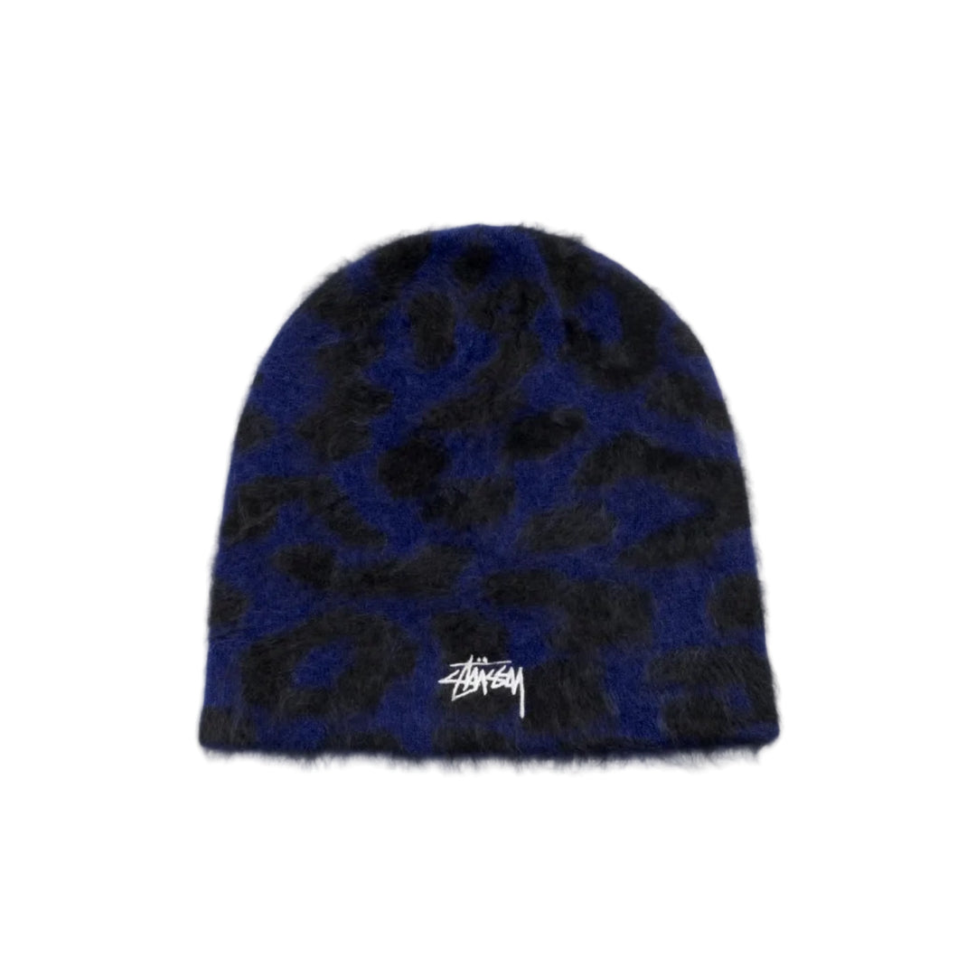 Stussy Cashmere Leopard Skullcap - Royal