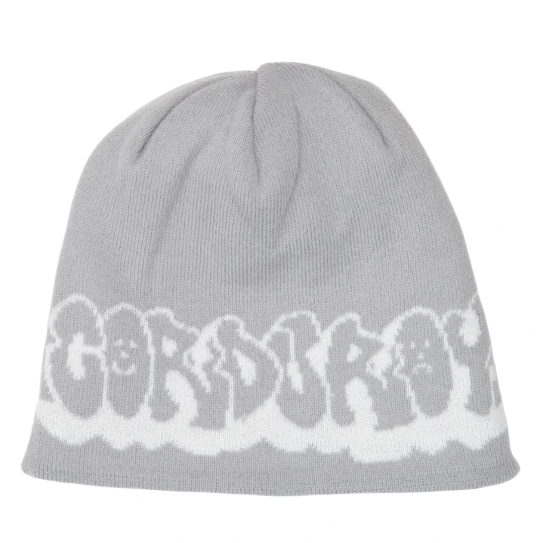 Corduroy Checkmate Reversible Skully - White