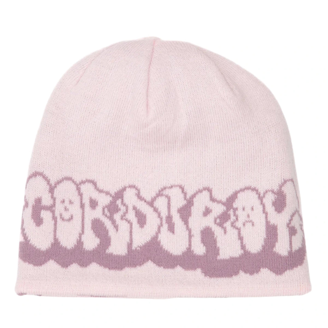 Corduroy Checkmate Reversible Skully - Pink