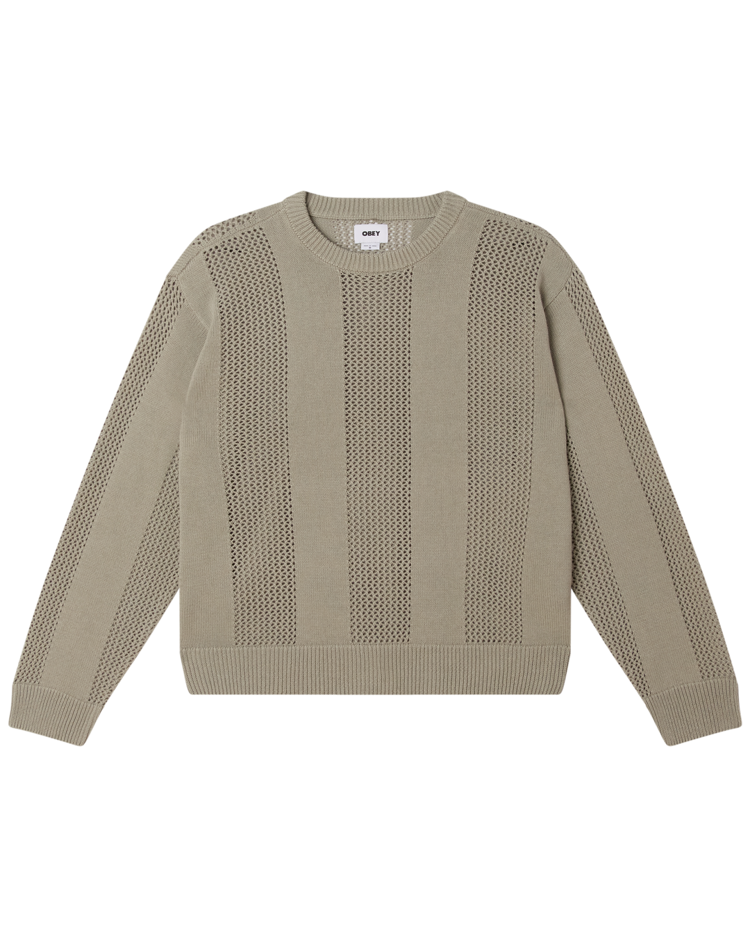 Obey Crochet Sweater - London Fog