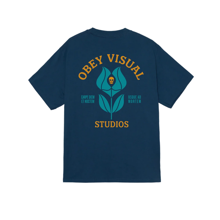 Obey Visual Studios Flower Tee - Harbor Blue