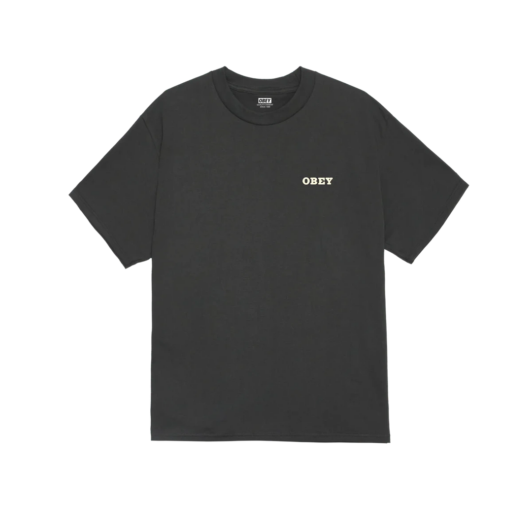 Obey Savage Sounds Leopard Tee - Vintage Black