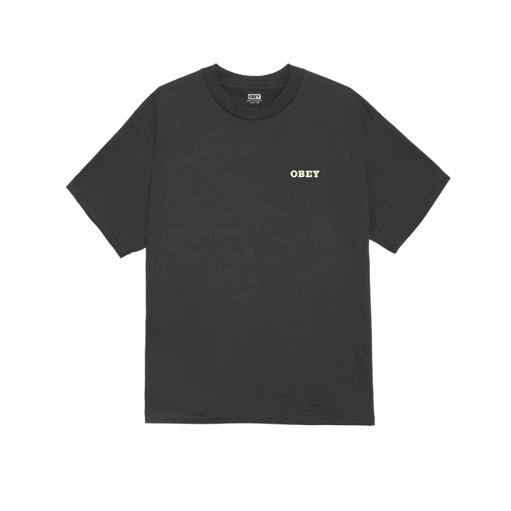 Obey Savage Sounds Leopard Tee - Vintage Black