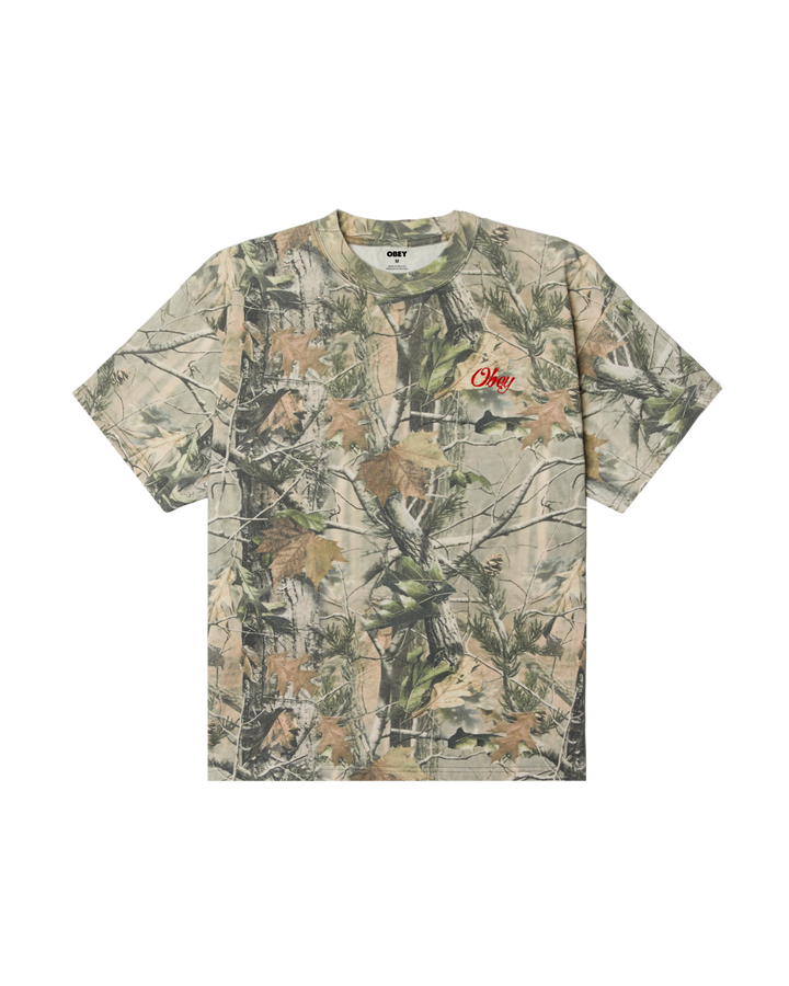 Obey Airbrush Rose Tee - Leaf Camo