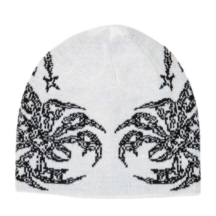 Corduroy No Regrets Reversible Skully - White
