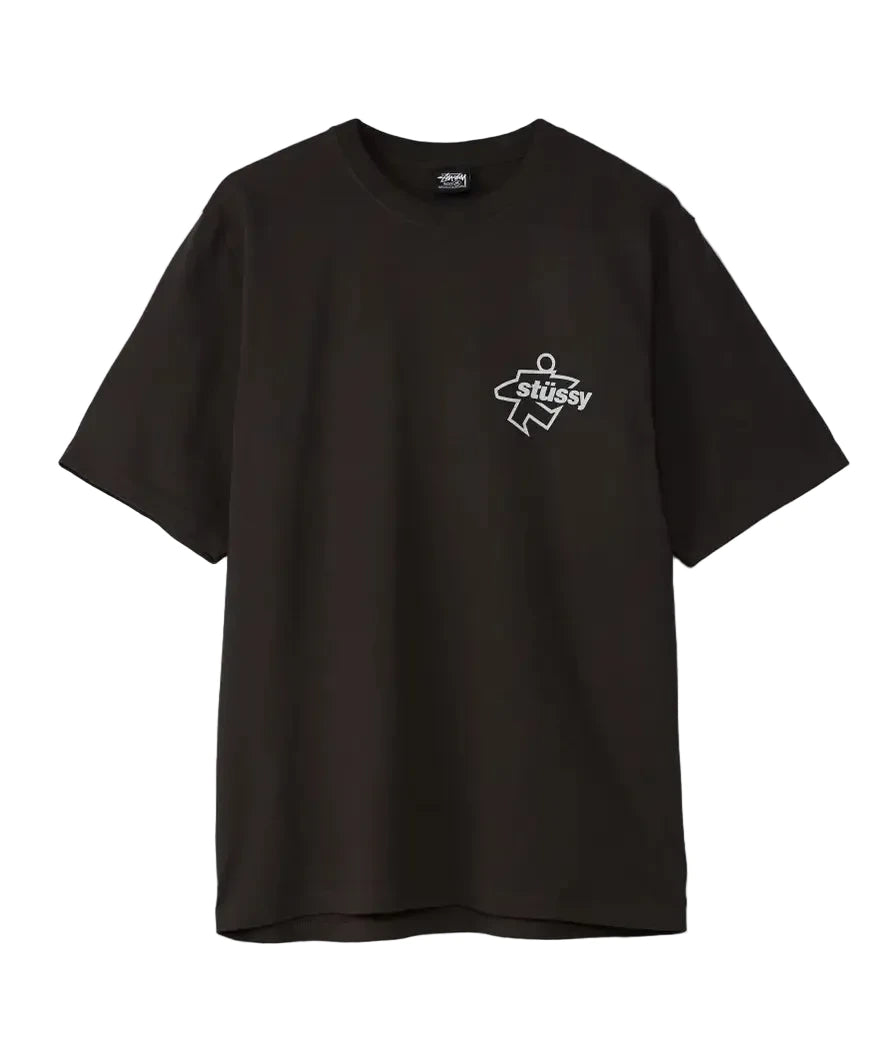 Stussy Surf Size Pigment Dyed Tee - Faded Black