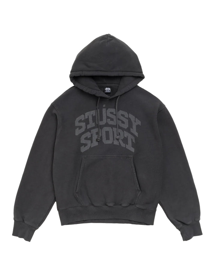 Stussy Block Sport Garment Dyed Hood - Faded Black
