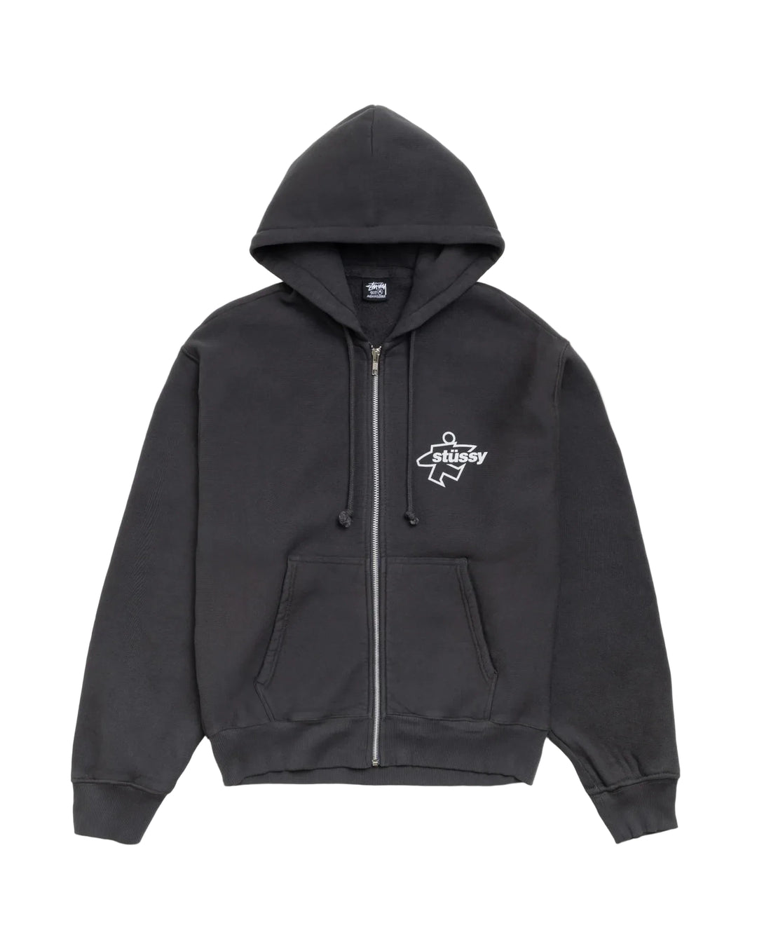 Stussy Surf Size Dyed Zip Hood - Faded Black – Civil