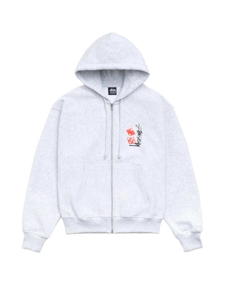 Stussy Dot Surf Zip Hood - Ash Heather