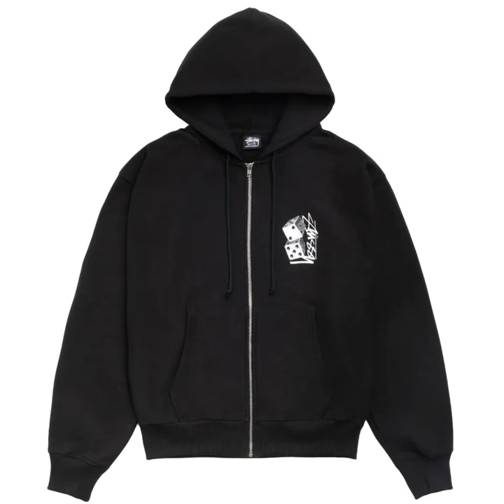 Stussy Tall Dice Zip Hood - Black