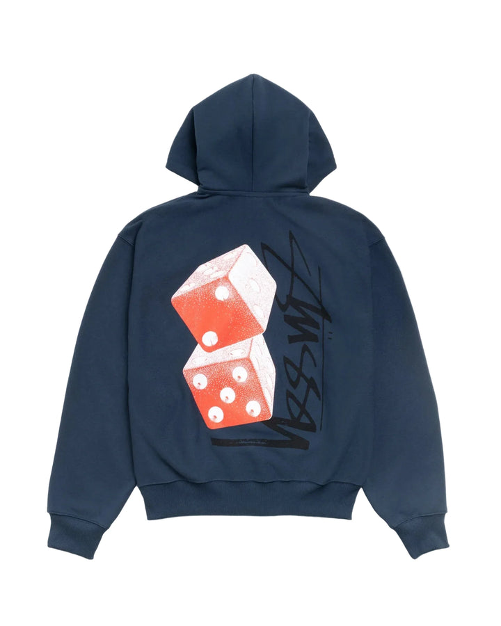 Stussy Tall Dice Zip Hood - Navy