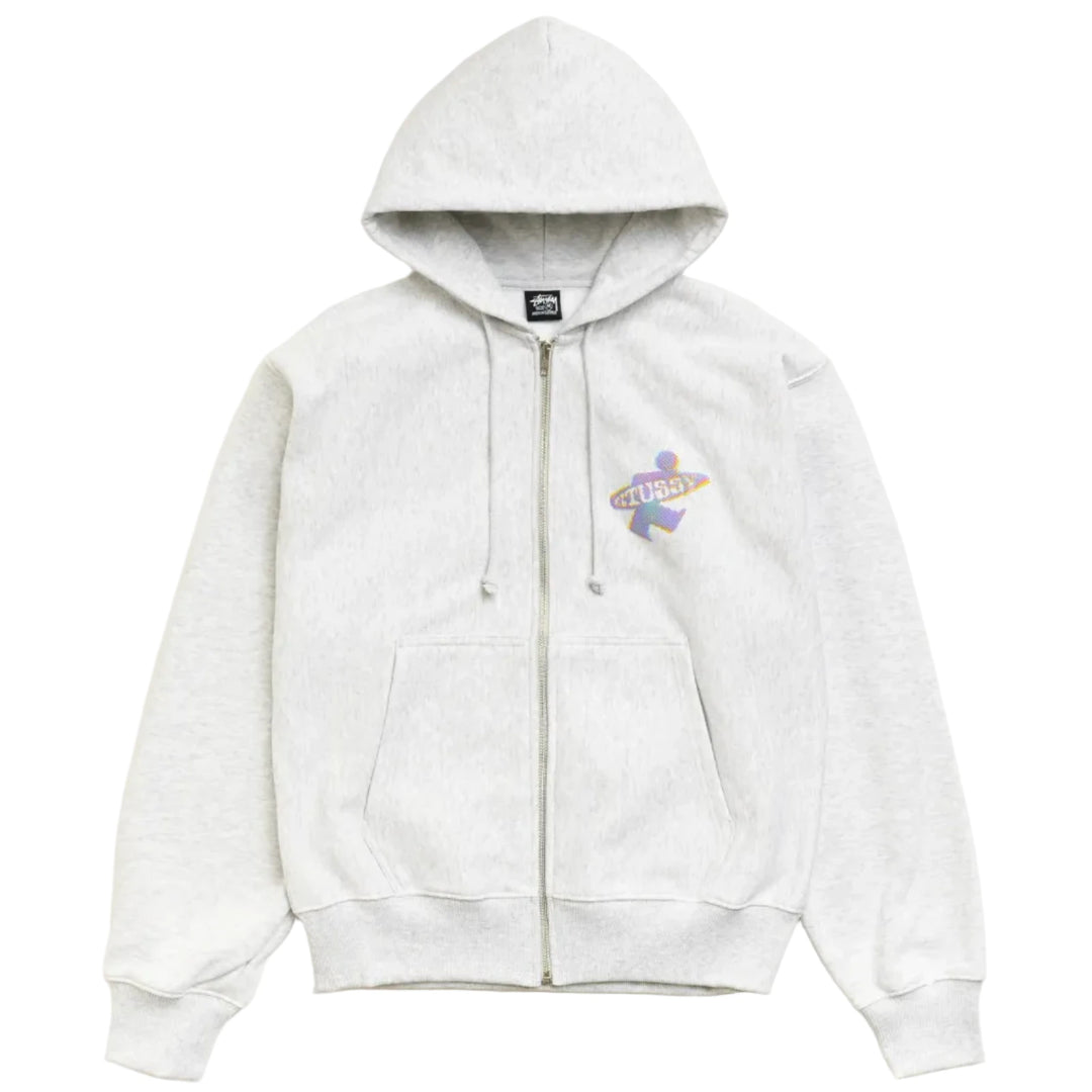 Stussy Dot Surf Zip Hood - Ash Heather