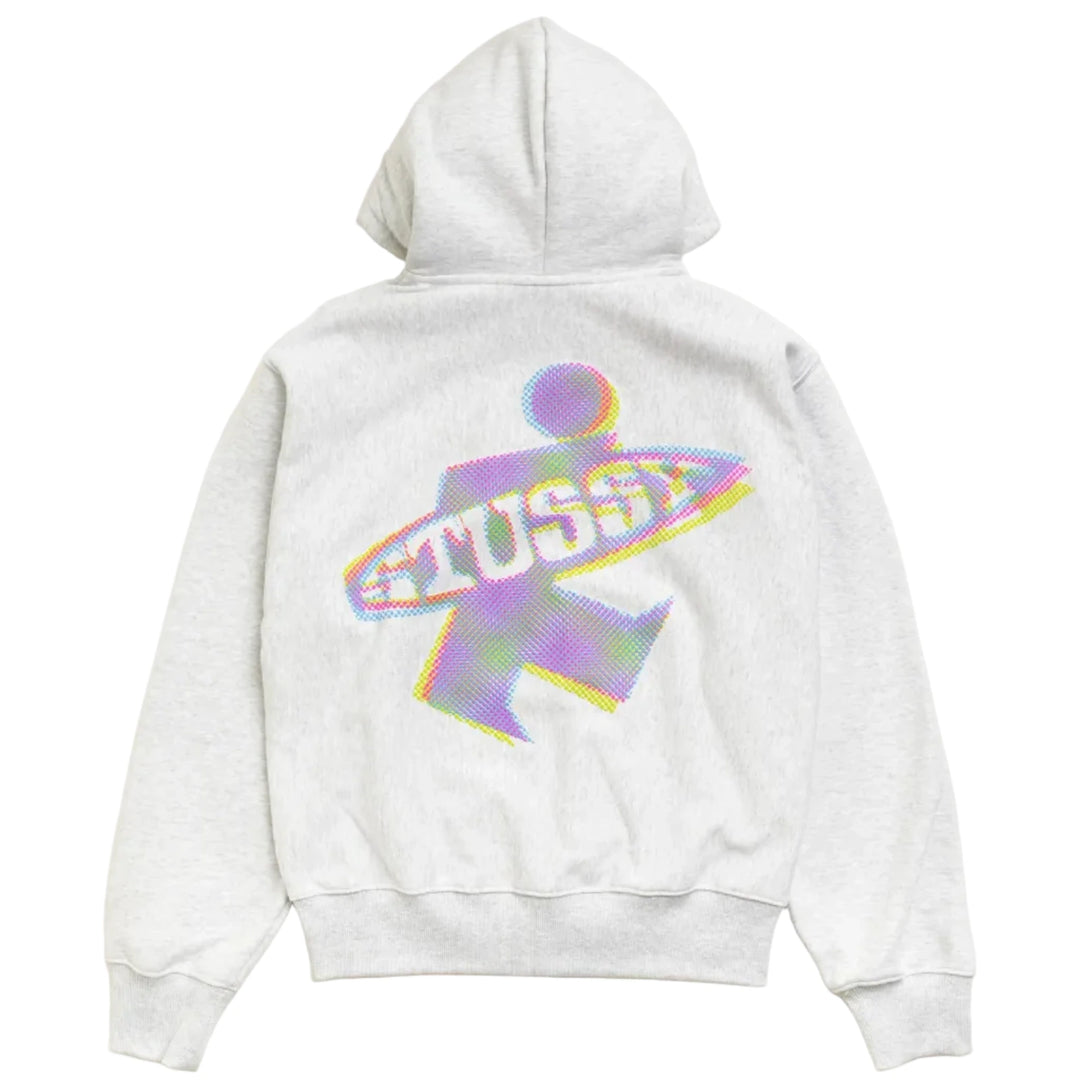 Stussy Dot Surf Zip Hood - Ash Heather