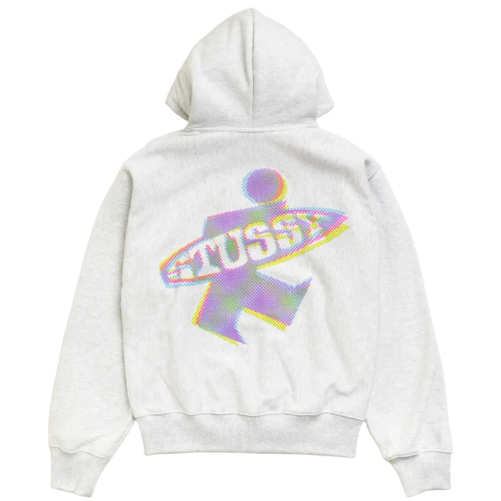 Stussy Dot Surf Zip Hood - Ash Heather