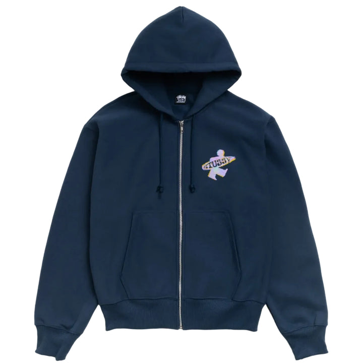 Stussy Dot Surf Zip Hood - Navy