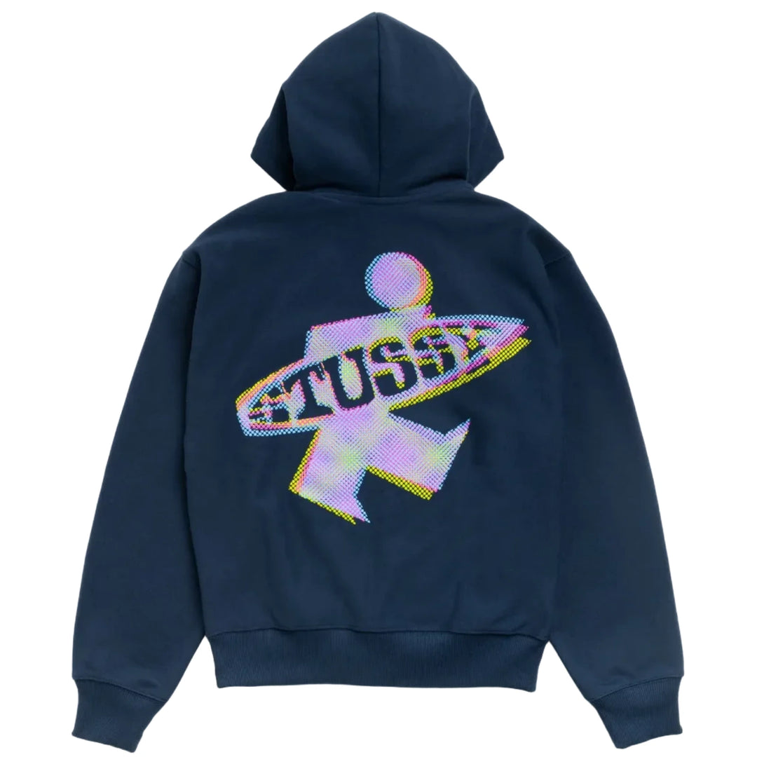 Stussy Dot Surf Zip Hood - Navy