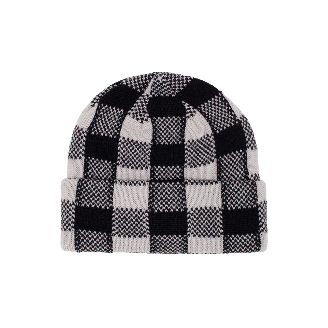 Hockey Plaid Beanie - Grey