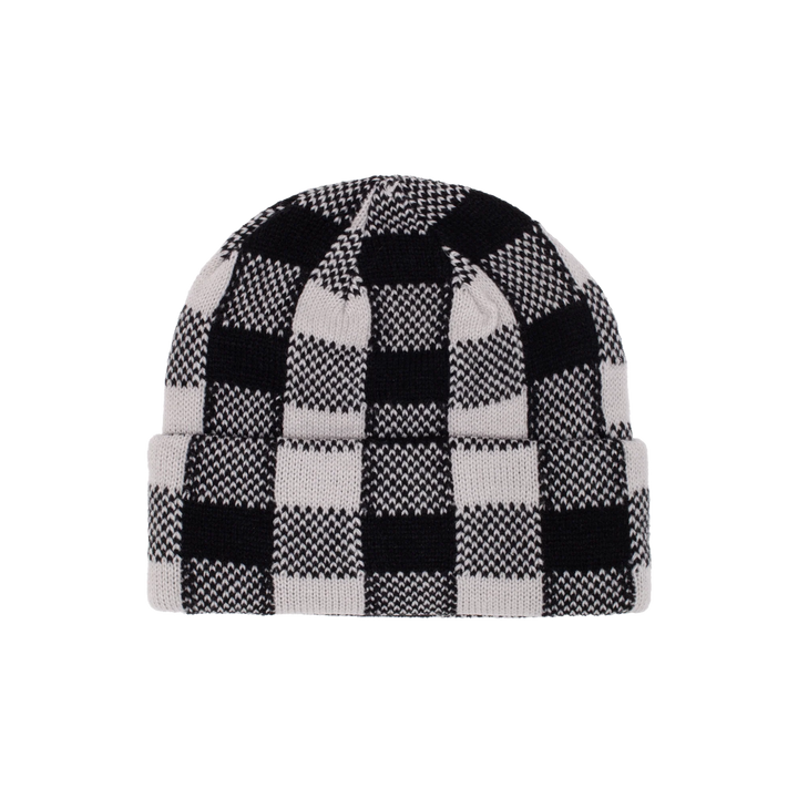 Hockey Plaid Beanie - Grey