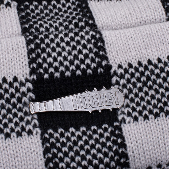 Hockey Plaid Beanie - Grey