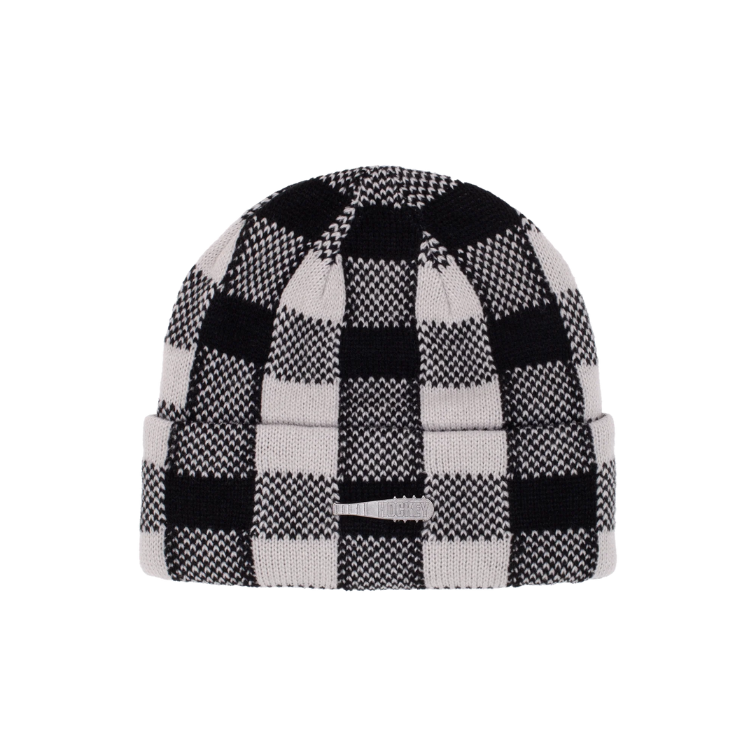 Hockey Plaid Beanie - Grey